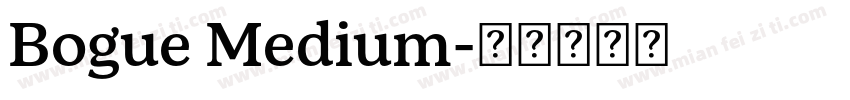 Bogue Medium字体转换